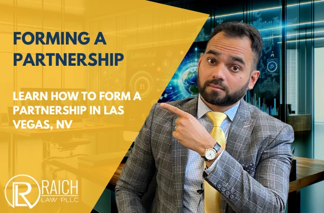 Raich Law PLLC graphic: forming a partnership business in Nevada